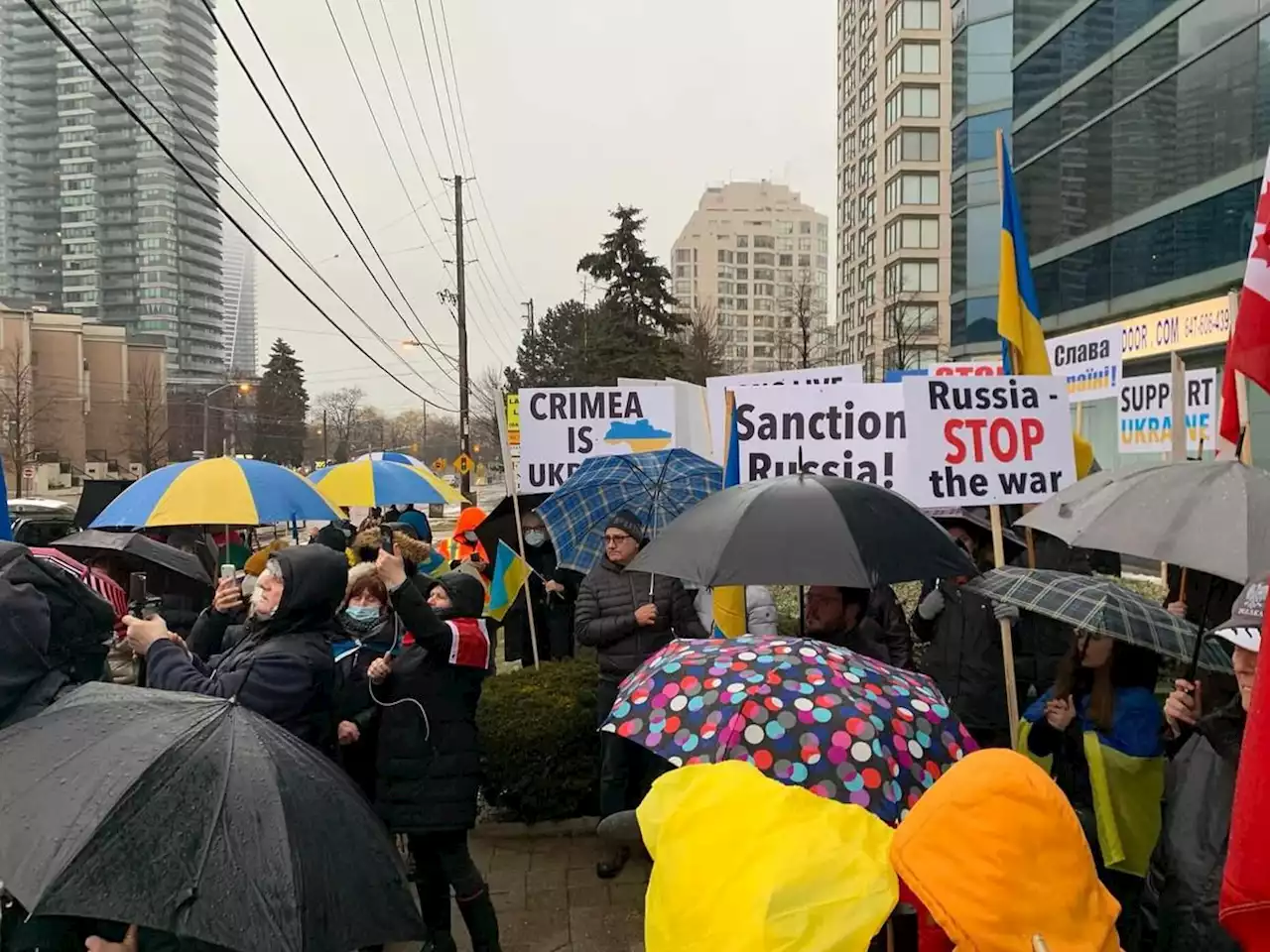 Hundreds attend Toronto rally held in support of Ukraine