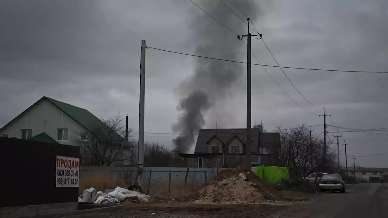 Russian forces attack airport outside of Kyiv