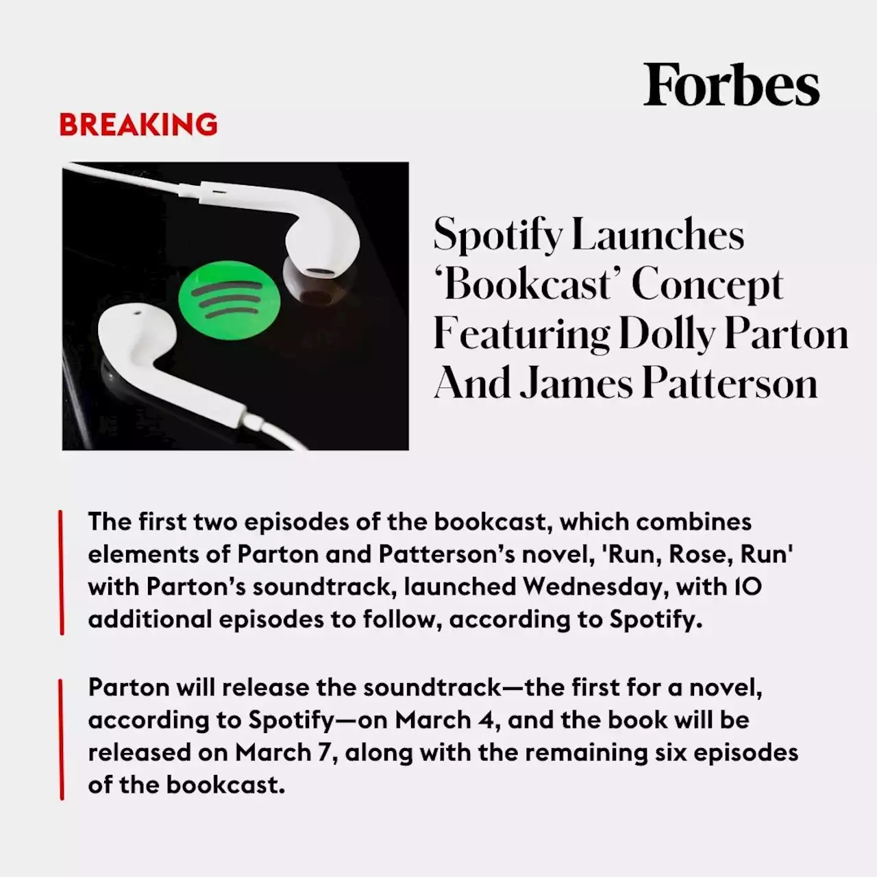 Spotify Launches ‘Bookcast’ Concept Featuring Dolly Parton And James Patterson Following Rocky Month Of Joe Rogan News