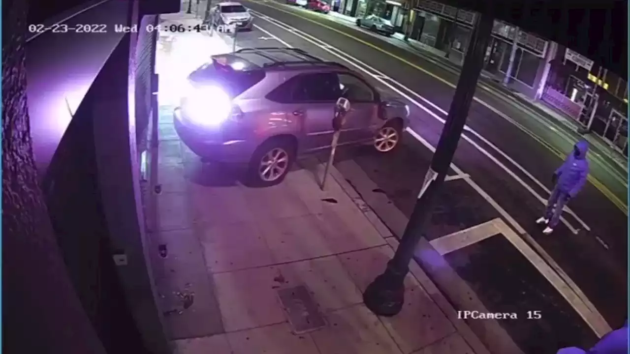 Video: Lexus rams into Oakland dispensary to let thieves walk in