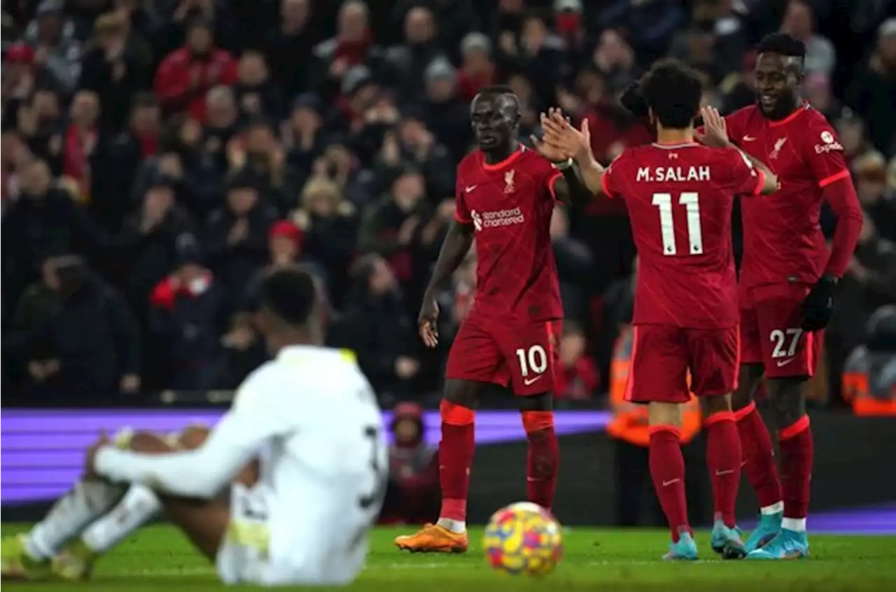 Liverpool put six past Leeds to cut Man City's lead, Spurs stunned by Burnley | Sport