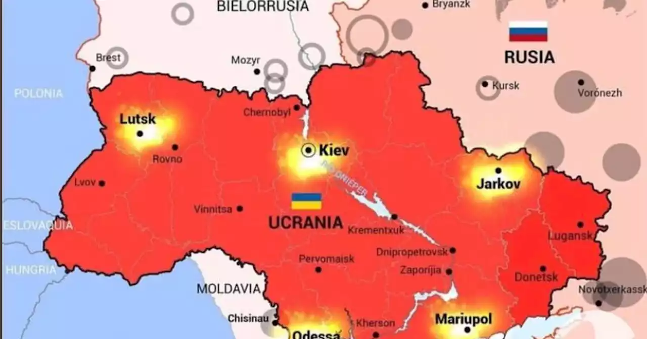 Estas son las ciudades ucranianas que han sido atacadas por Rusia