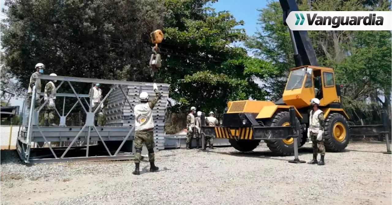 Video: Arrancan labores para construir puente derribado por el Eln en Cesar