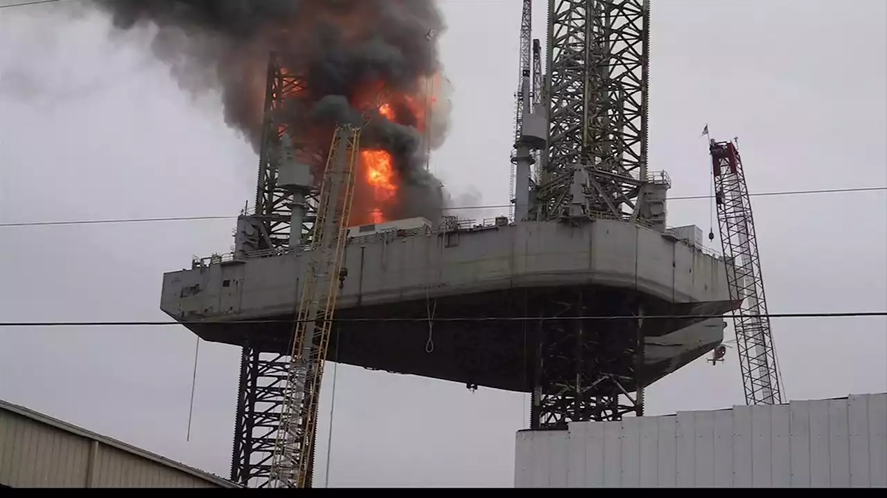 Oil Rig Fire Breaks Out in Texas; Trapped Workers Rescued