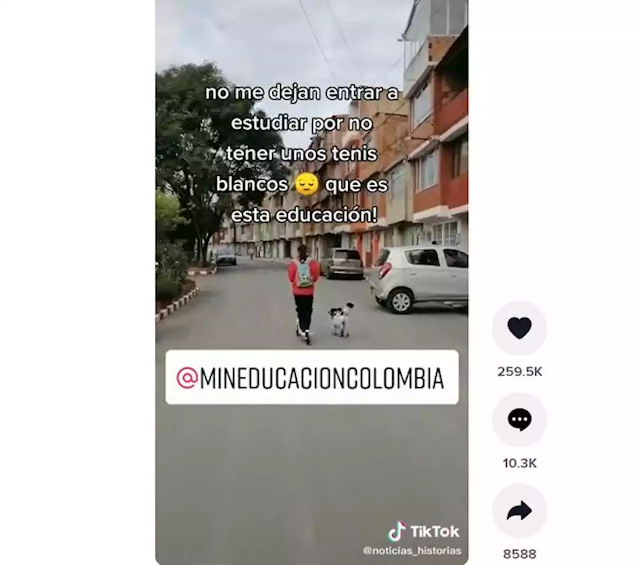 Niña que devolvieron por el color de sus tenis, estudiará en colegio del Distrito