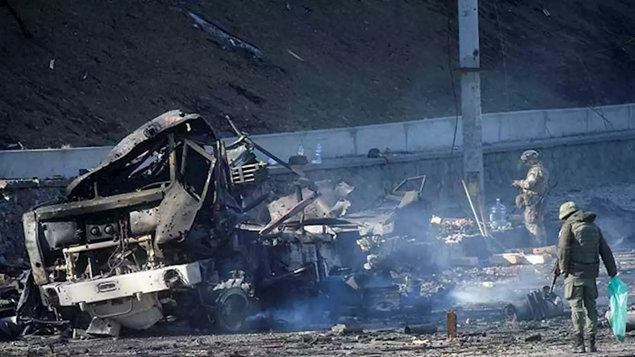 Suasana Kota Kyiv yang Porak-poranda Akibat Serangan Rusia