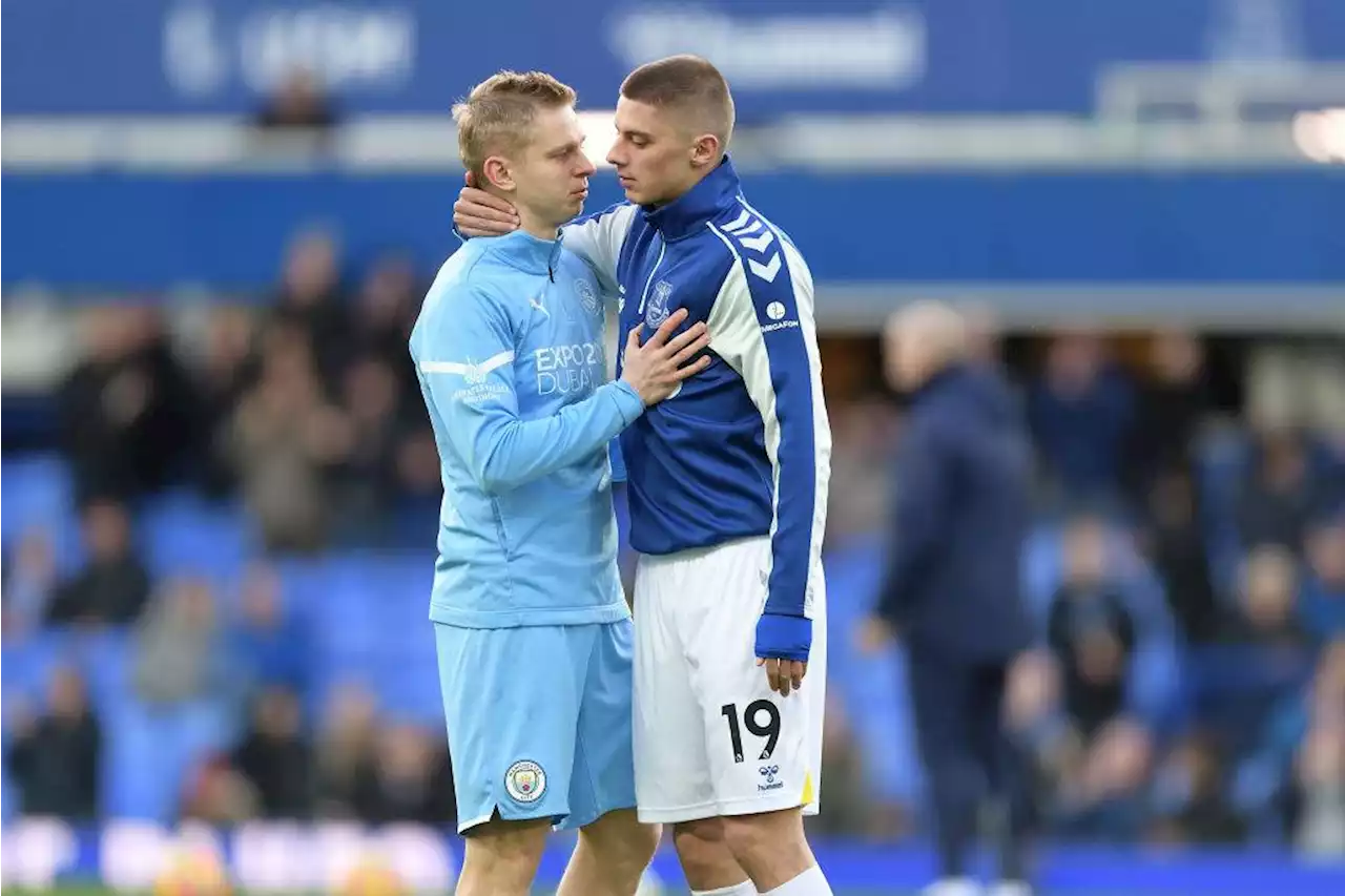 Video: el emotivo encuentro de dos futbolistas ucranianos en el Everton vs. City