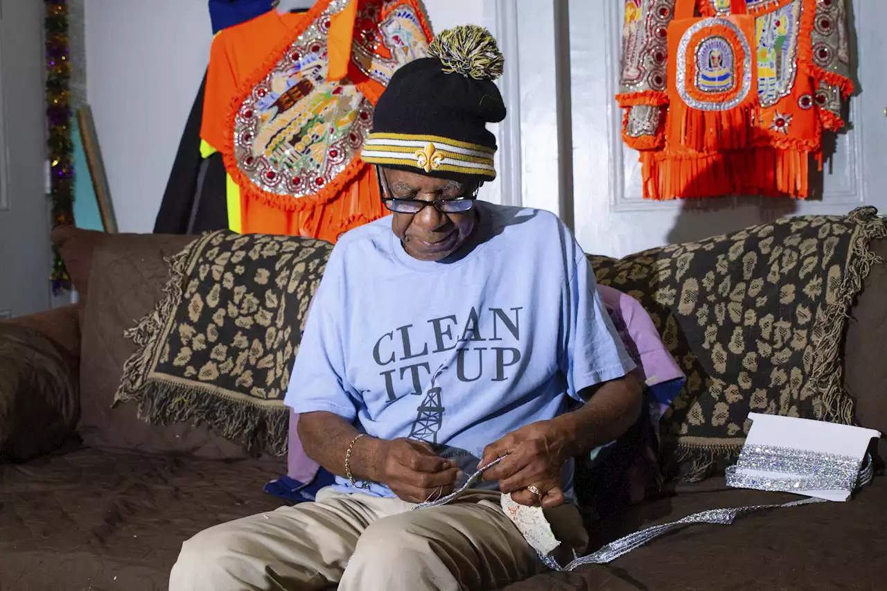 Mardi Gras Indian chief prepares for Fat Tuesday and Grammys