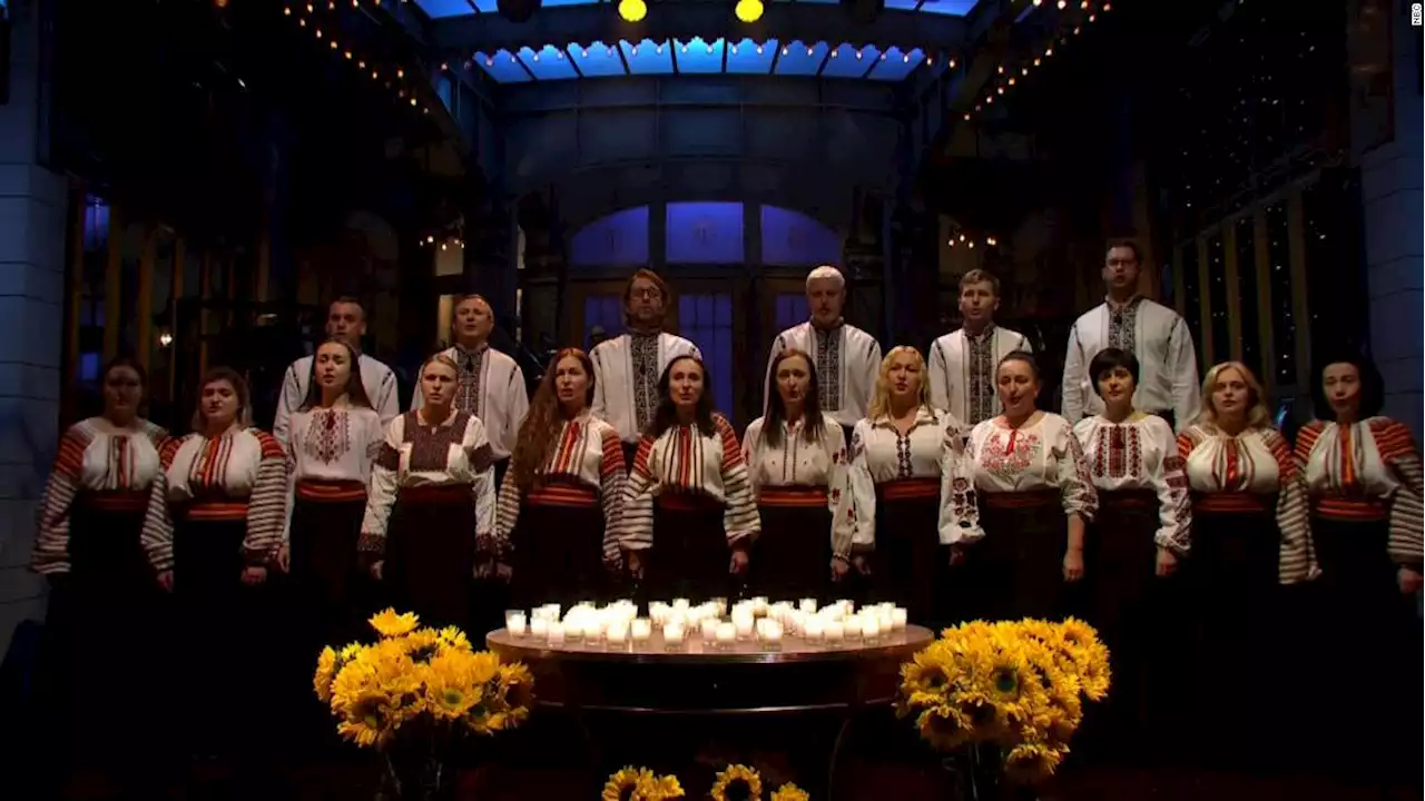 'SNL' returns from hiatus with a powerful tribute to Ukraine