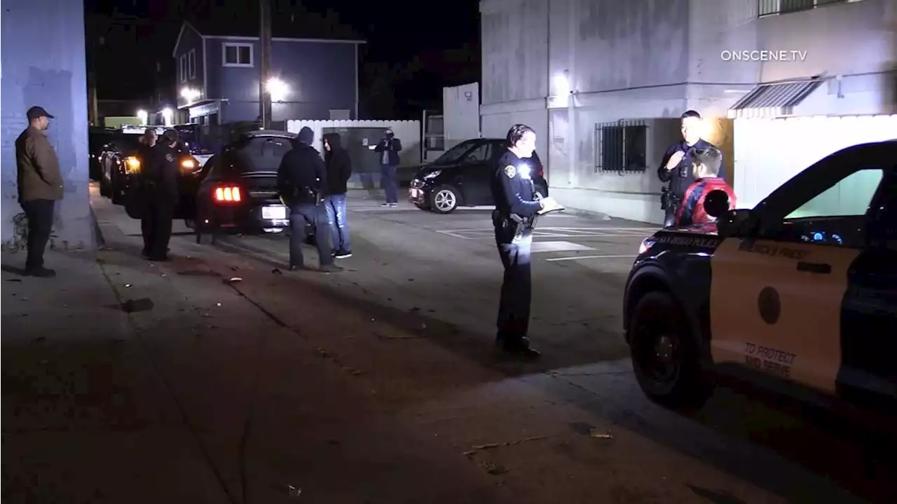 Driver crashes after gunman takes aim at two men in Hillcrest alley -