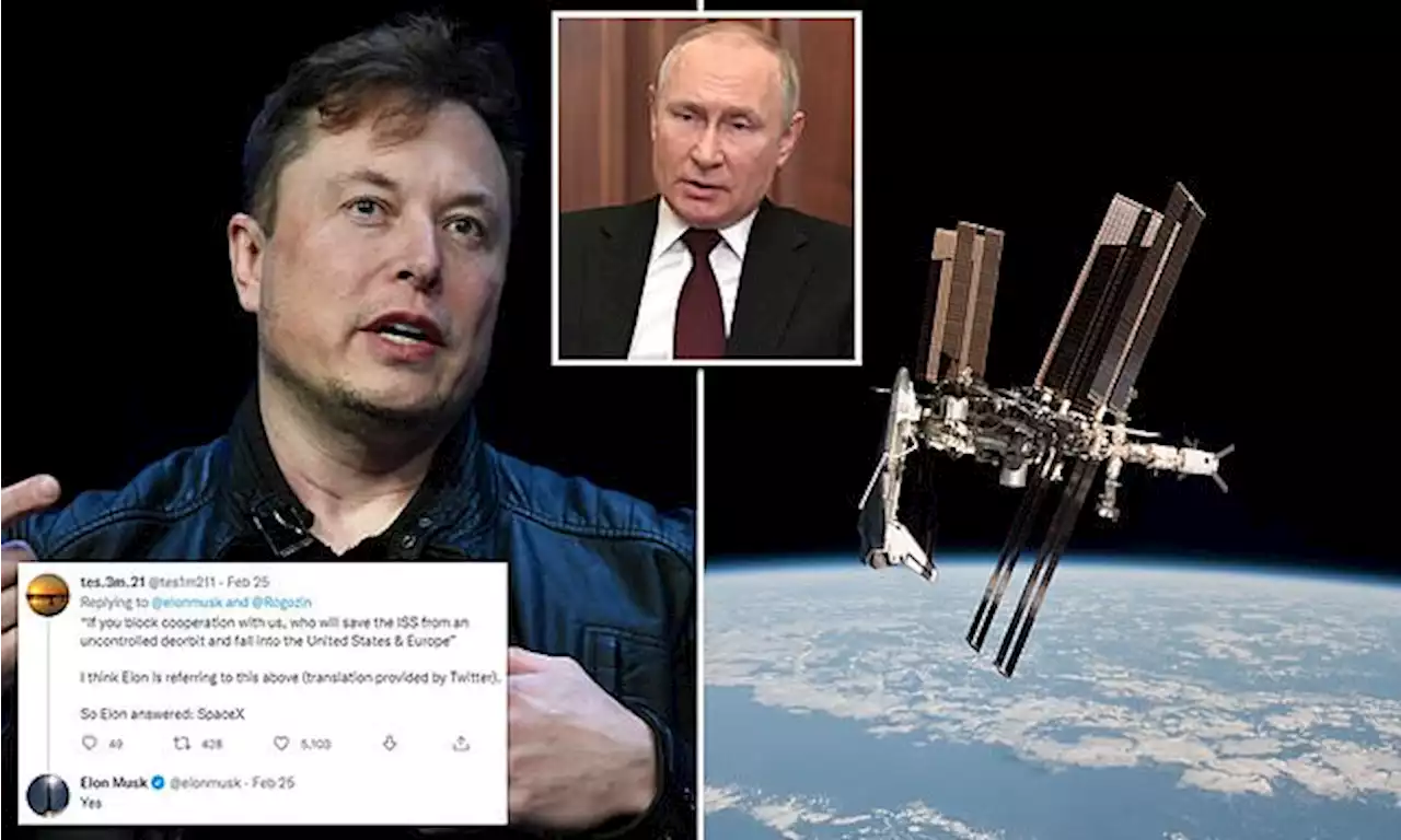 Musk vows to save ISS after Russia threatens to let it fall from orbit