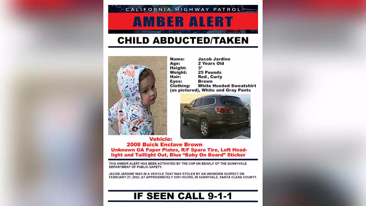 Amber Alert Issued for 2-Year-Old Abducted in Sunnyvale