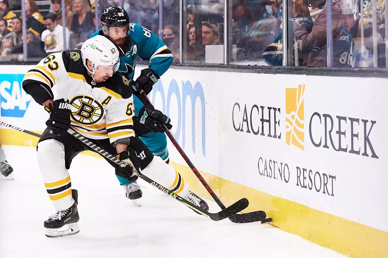 Marchand's 2 Goals, Assist Lead Bruins Past Sharks, 3-1