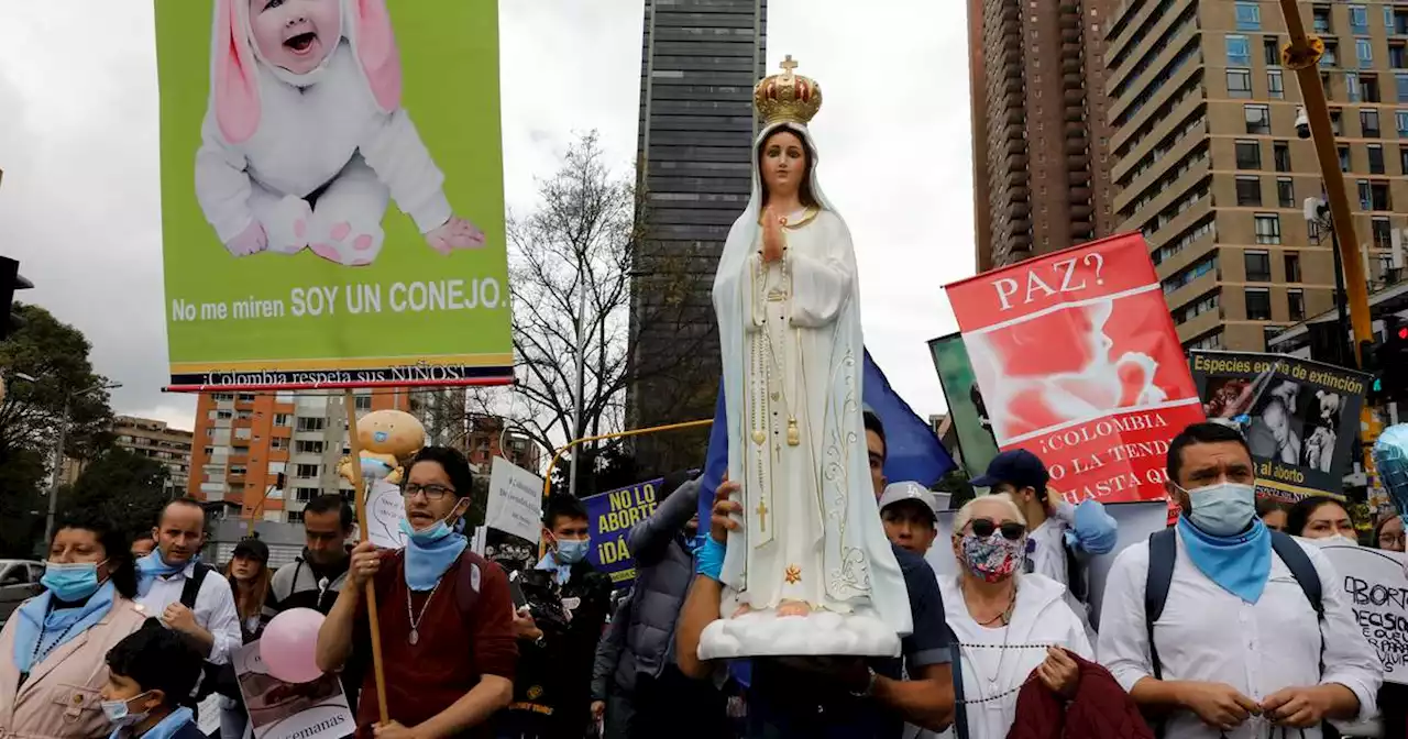 El ‘Ejército Provida’ se tomó las calles de Bogotá para protestar contra la despenalización del aborto