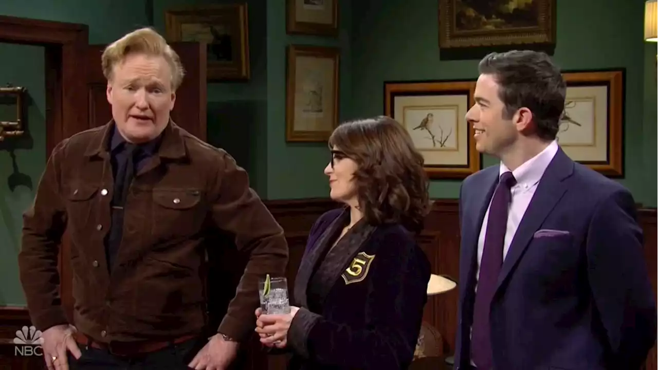 Conan Crashes John Mulaney’s Star-Studded SNL Five-Timers Club Party