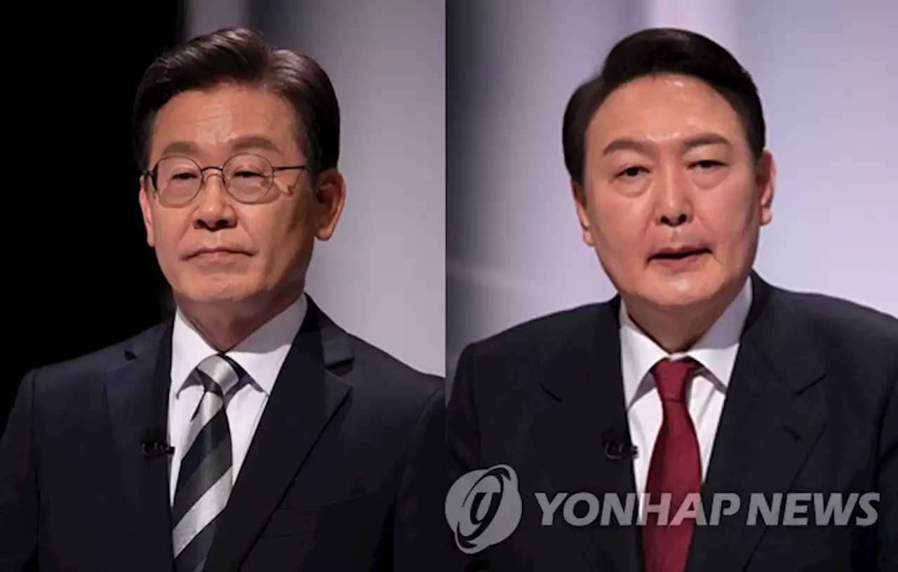 한국리서치 '李·尹 39.8% 동률'…D-10 오차범위내 초접전(종합2보) | 연합뉴스