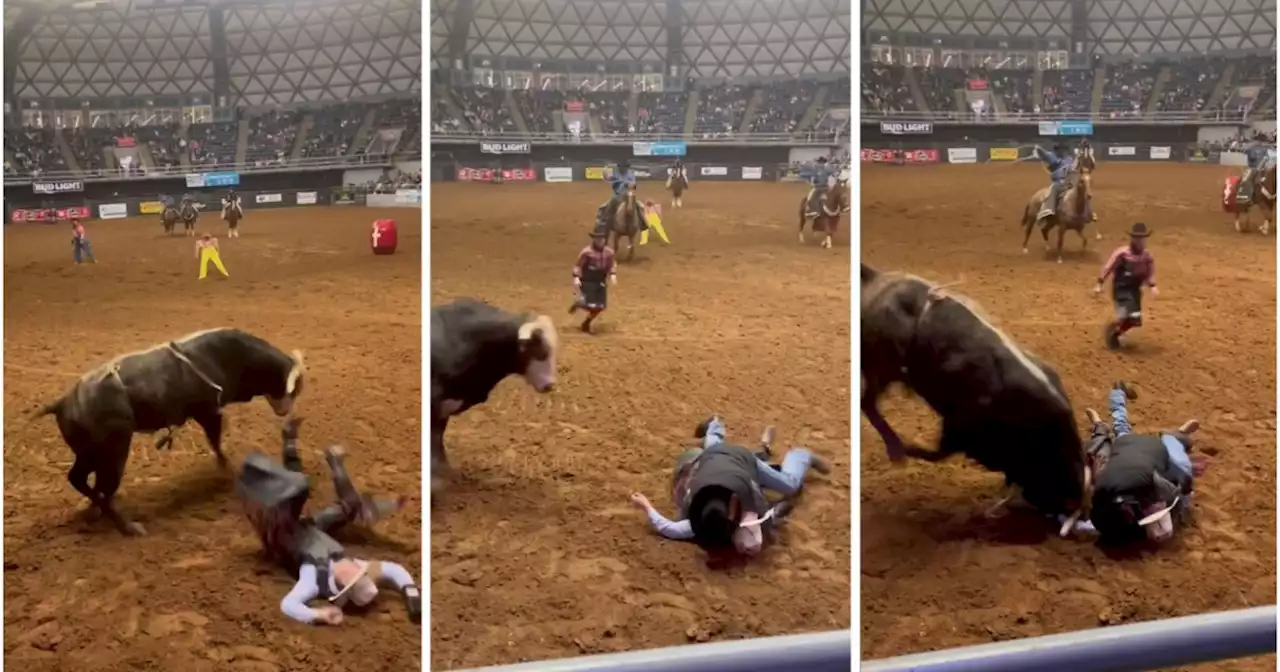 Father jumps into rodeo ring, bears brunt of raging bull to save son in Belton