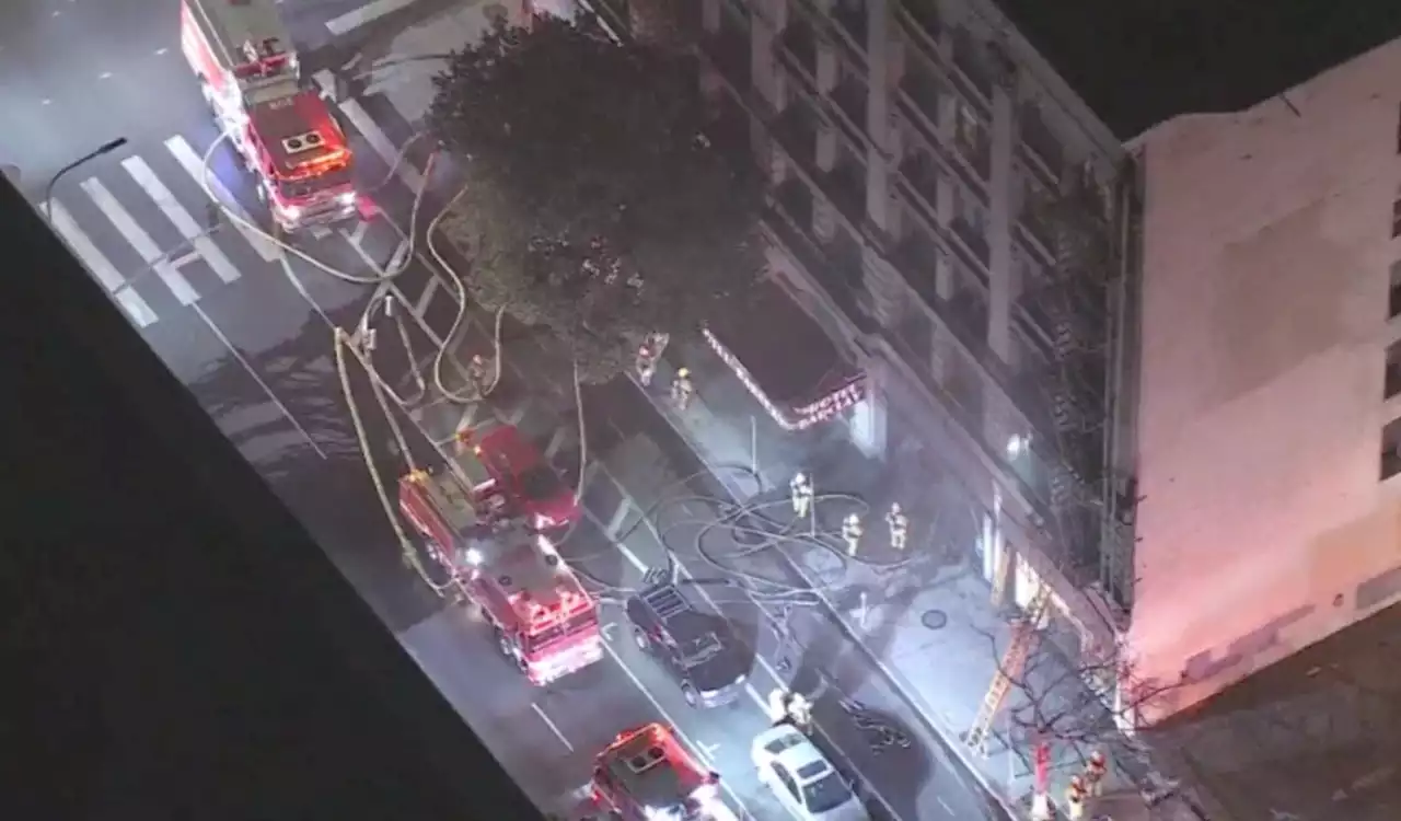 LAFD Crews Battling Six-Story Structure Fire In Downtown LA