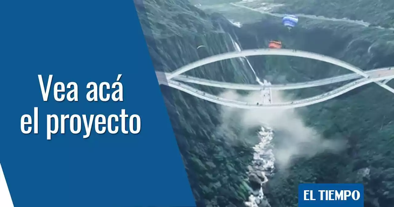 Así es el puente peatonal que construirán sobre el salto del Tequendama