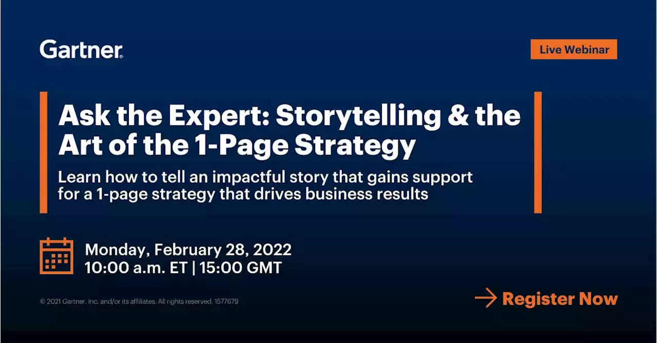 Ask the Expert: Storytelling & the Art of the 1-Page Strategy