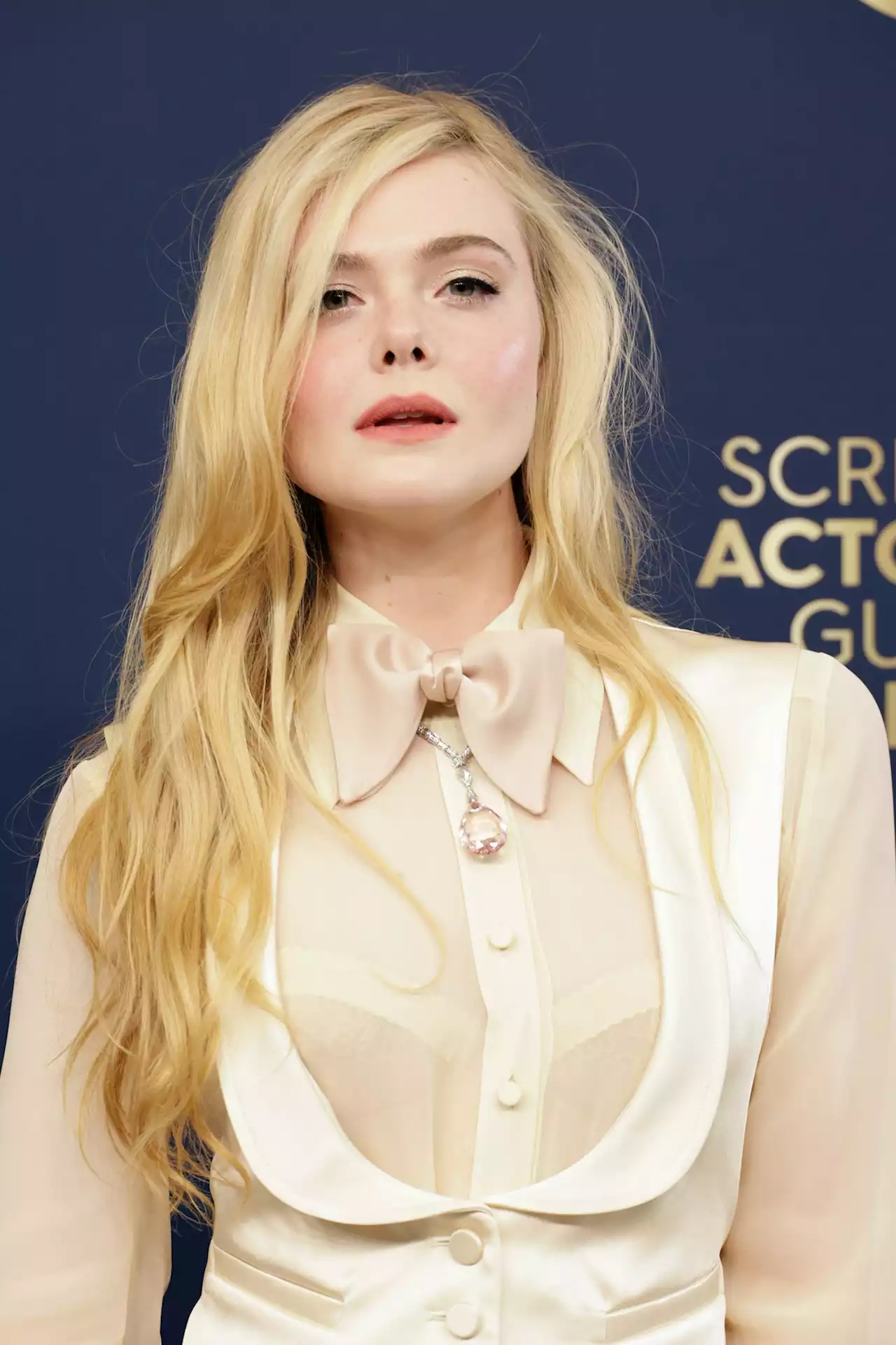 Elle Fanning Went For A Laid-Back 2022 SAG Awards Look