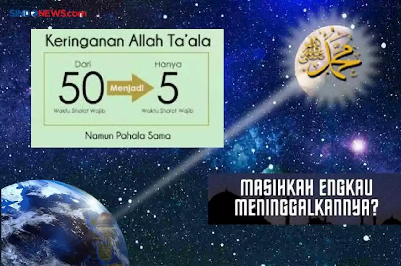 Selamat Memperingati Isra Miraj, Perintah Sholat dari 50 Menjadi 5 Waktu