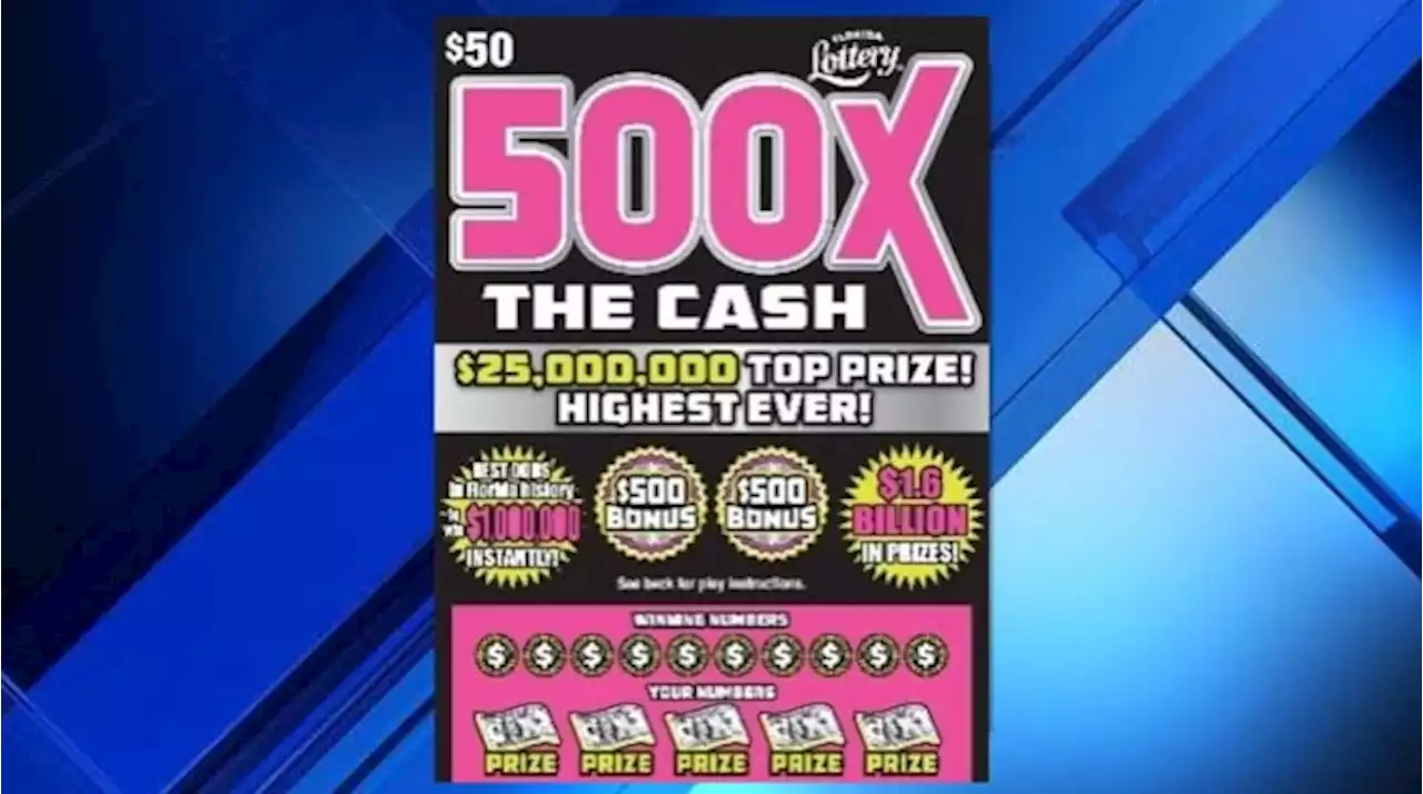 Florida Lottery makes history with new, $50 scratch-off game