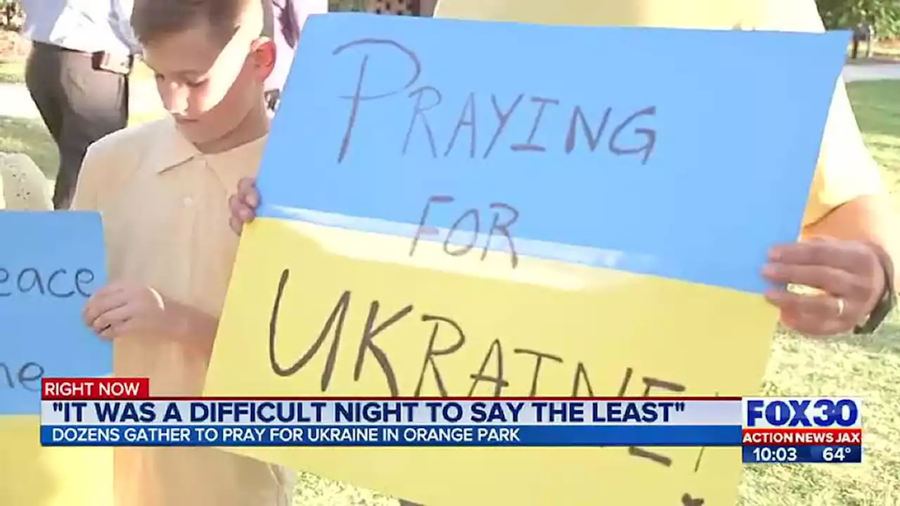 Dozens gather to pray for loved ones’ safety in Ukraine