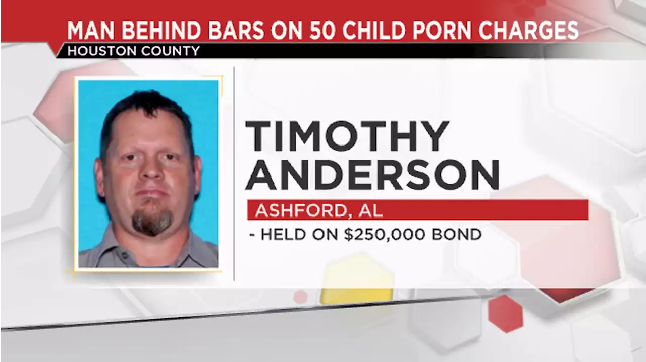 Houston County man behind bars on 50 child porn charges