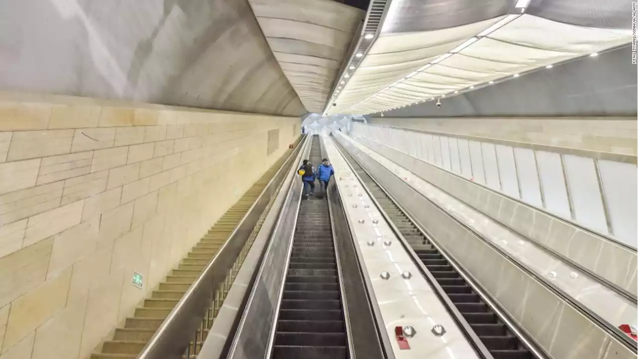 Beneath the Great Wall of China lies the world's deepest high-speed railway station