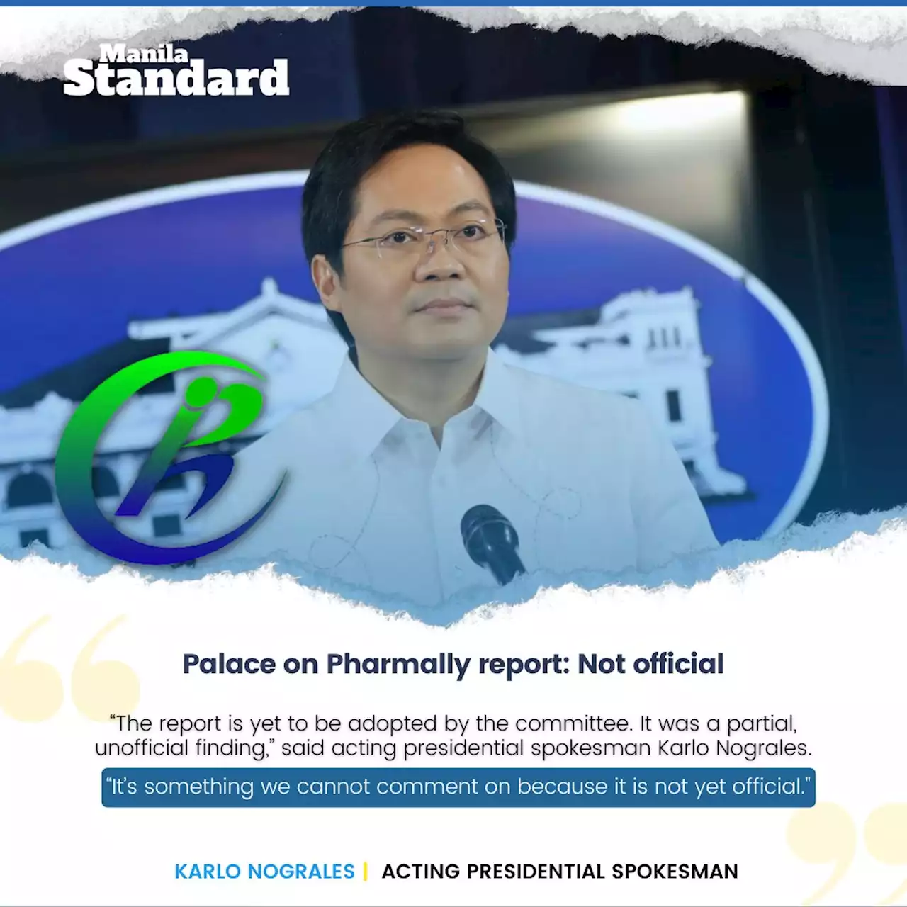 Palace on Pharmally report: Not official