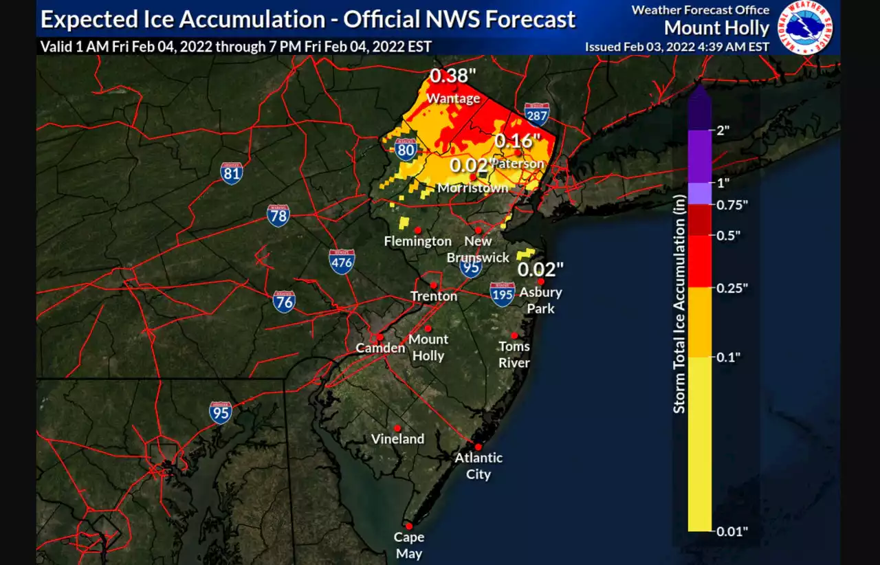 Ice storm threat triggers advisories in 6 N.J. counties with freezing rain, snow, sleet in forecast