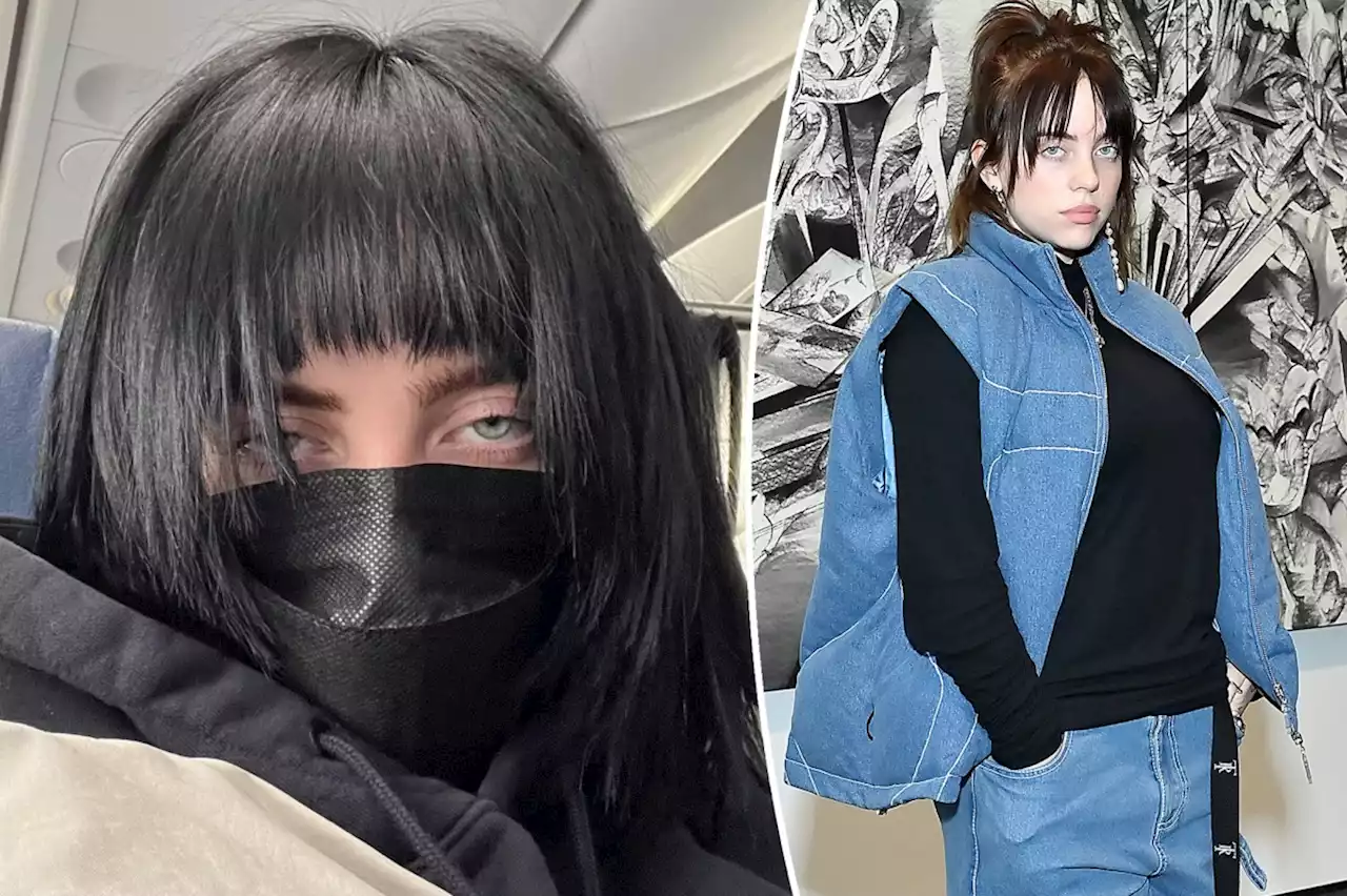 Billie Eilish goes back to black hair