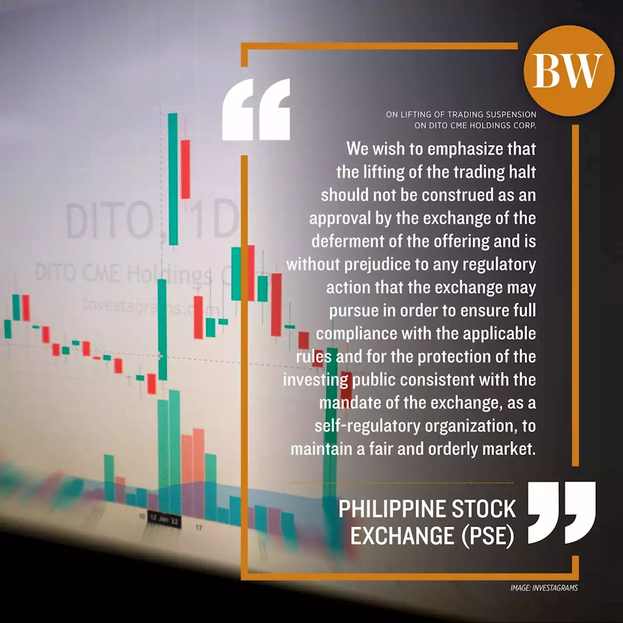 DITO CME trading suspension lifted; sentiment mixed - BusinessWorld Online