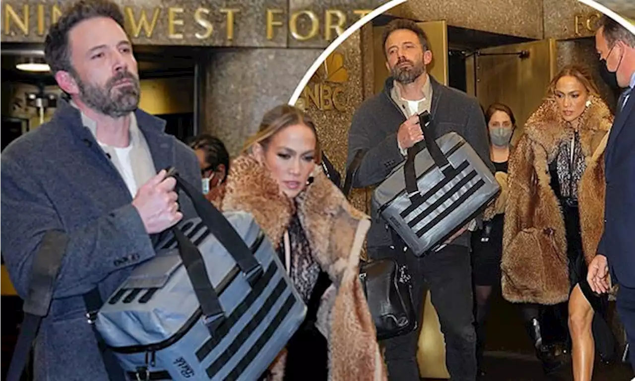 Jennifer Lopez and beau Ben Affleck exit NBC Studios in New York City