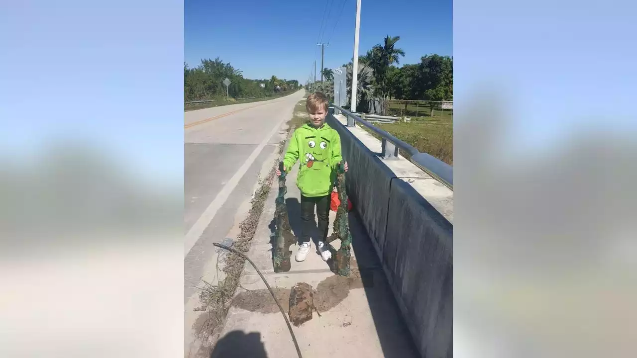 Florida boy hauls in two .50-caliber Barrett sniper rifles on fishing trip