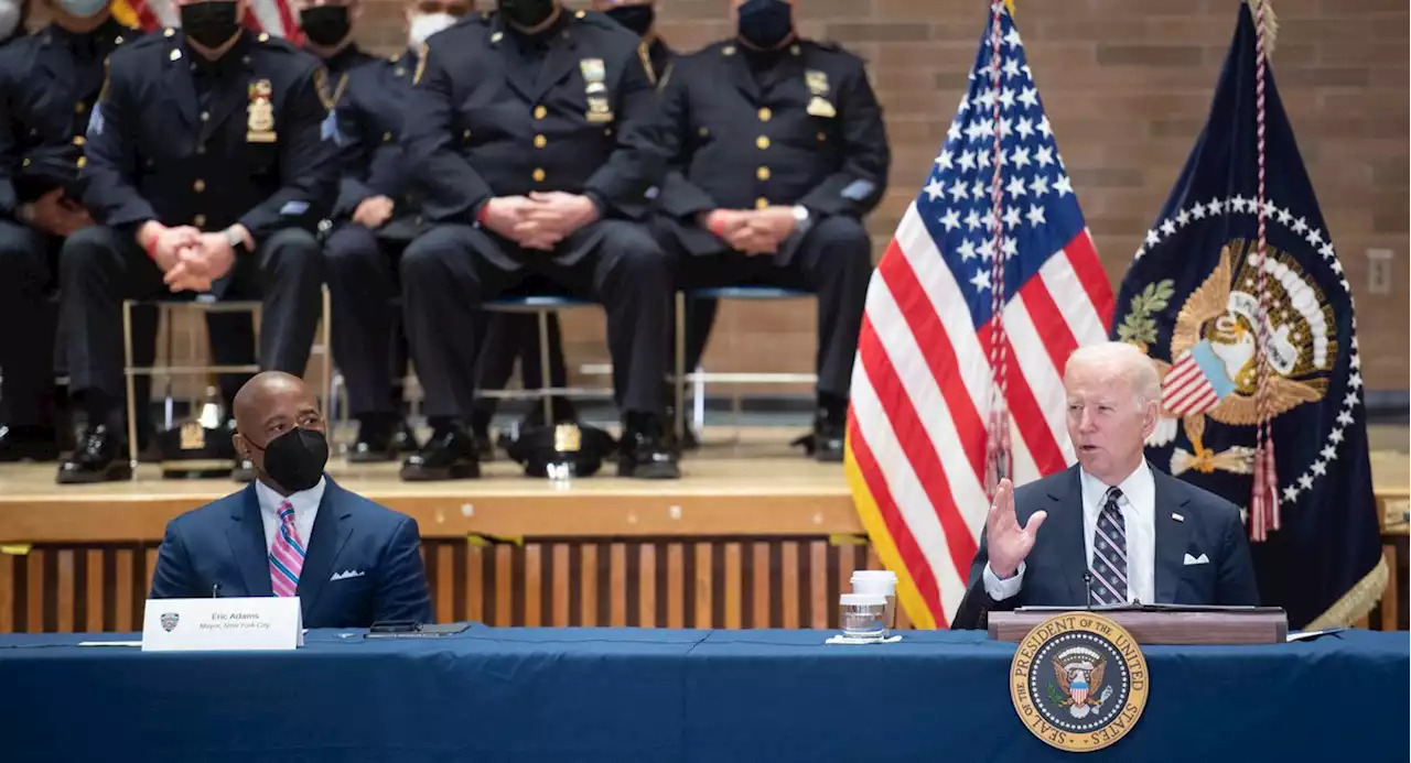 At NYPD Headquarters, President Biden Tells Adams, “You Can Count On Me”