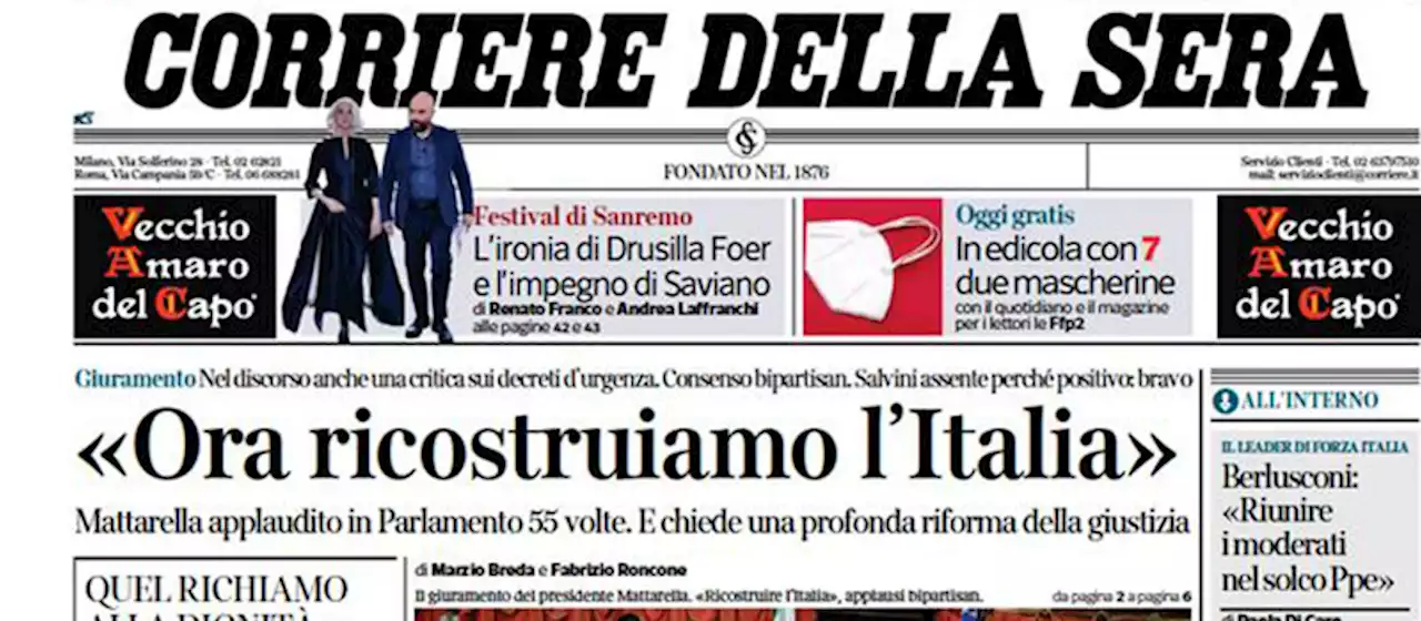 Le prime pagine di oggi - Il Post