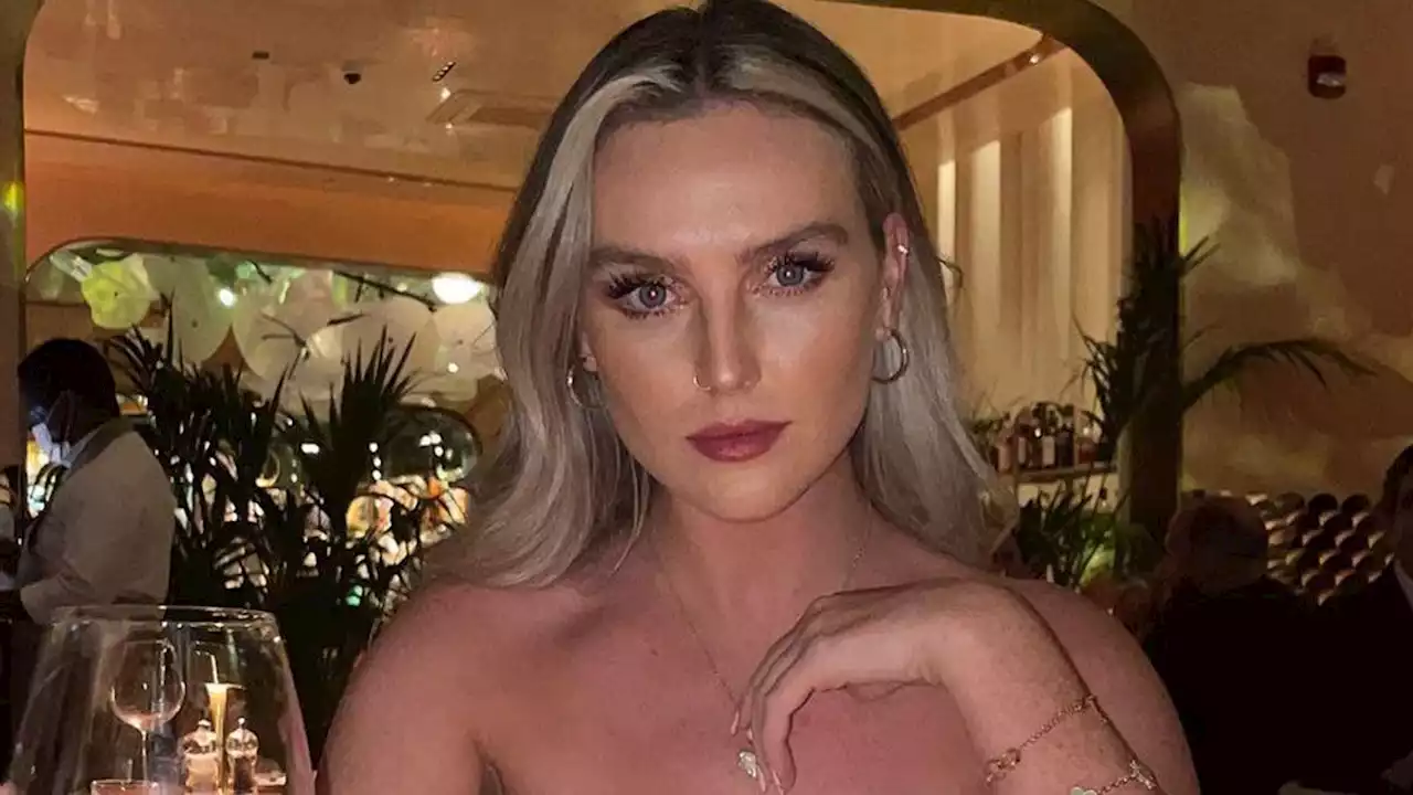 Perrie Edwards laughs off date night blunder as she spills food down chic dress