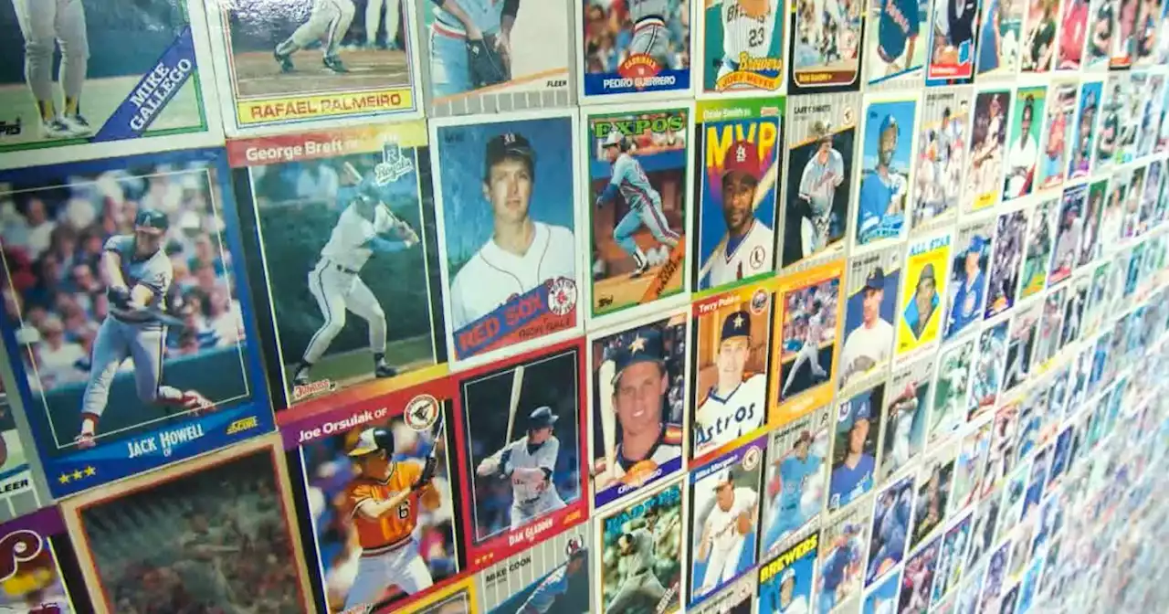 Idaho family renovating home discovers baseball card collection glued to wall