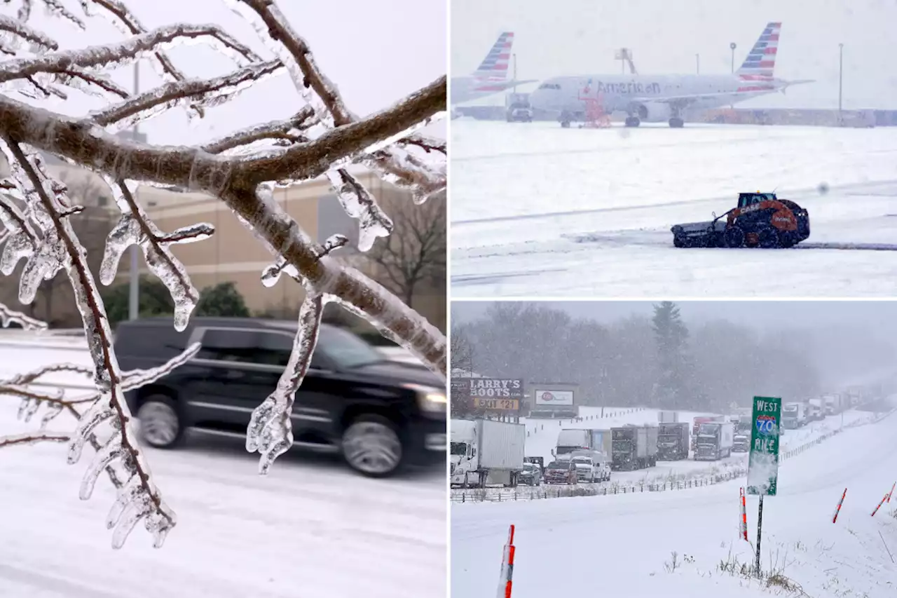 Winter storm expected to glaze Pennsylvania, New England in ice