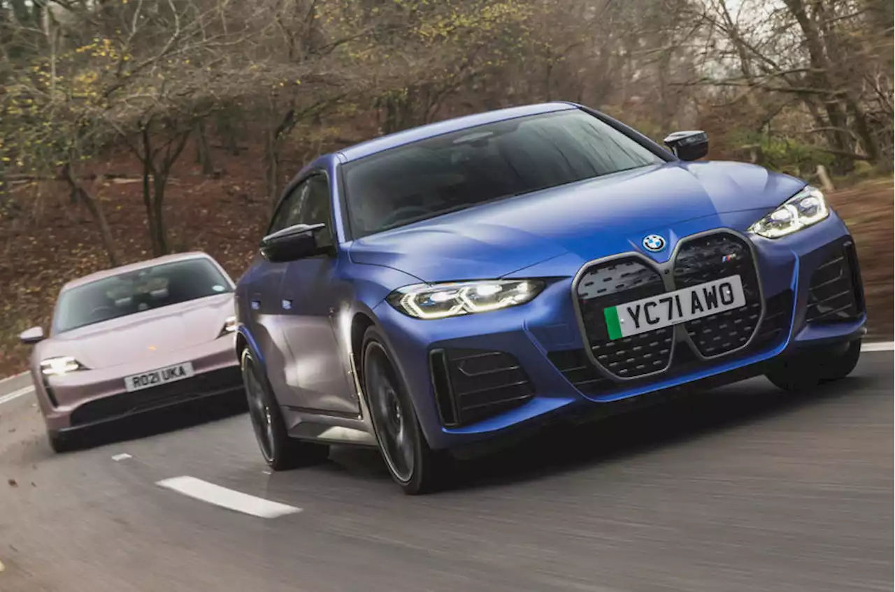 BMW i4 vs Porsche Taycan: sporting EVs do battle | Autocar