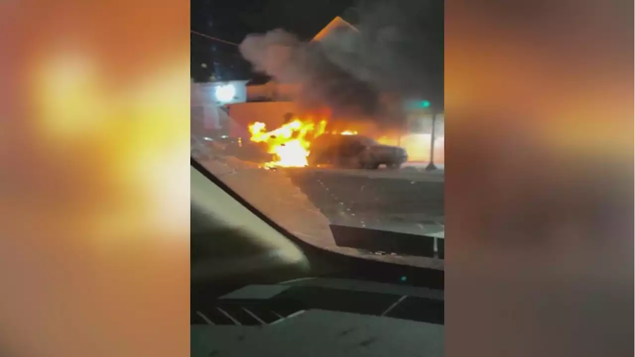 New Video Shows 2 Vehicles In Northeast Philadelphia Catch Fire Overnight