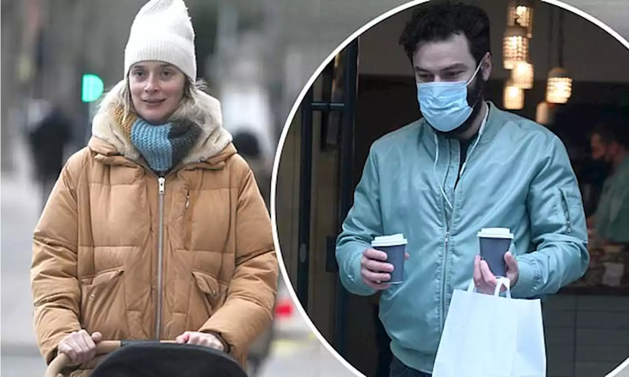 Aidan Turner's wife Caitlin Fitzgerald steps out with a pram