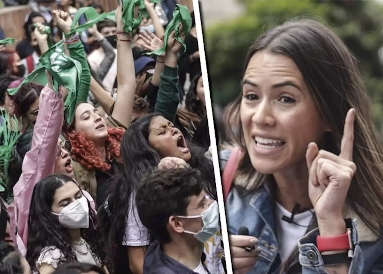 Abucheada y humillada: así sacaron a Mafe Carrascal de la marcha feminista