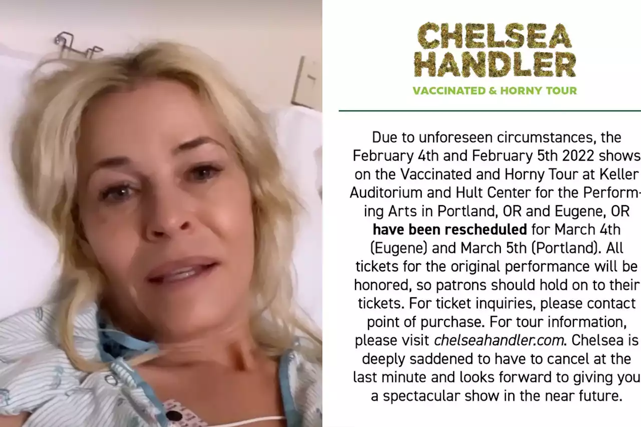 Chelsea Handler cancels comedy shows due to hospital scare