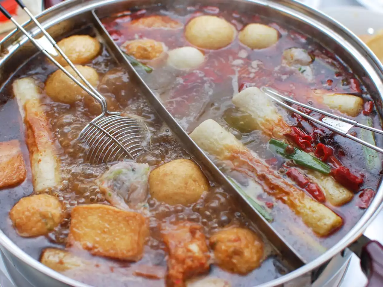 Chinese-Style Hot Pot With Rich Broth, Shrimp Balls, and Dipping Sauces Recipe