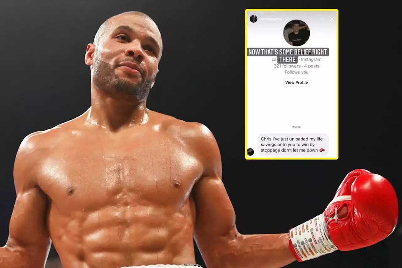 Chris Eubank Jr reveals DM from fan who says he has bet his 'life savings' on KO