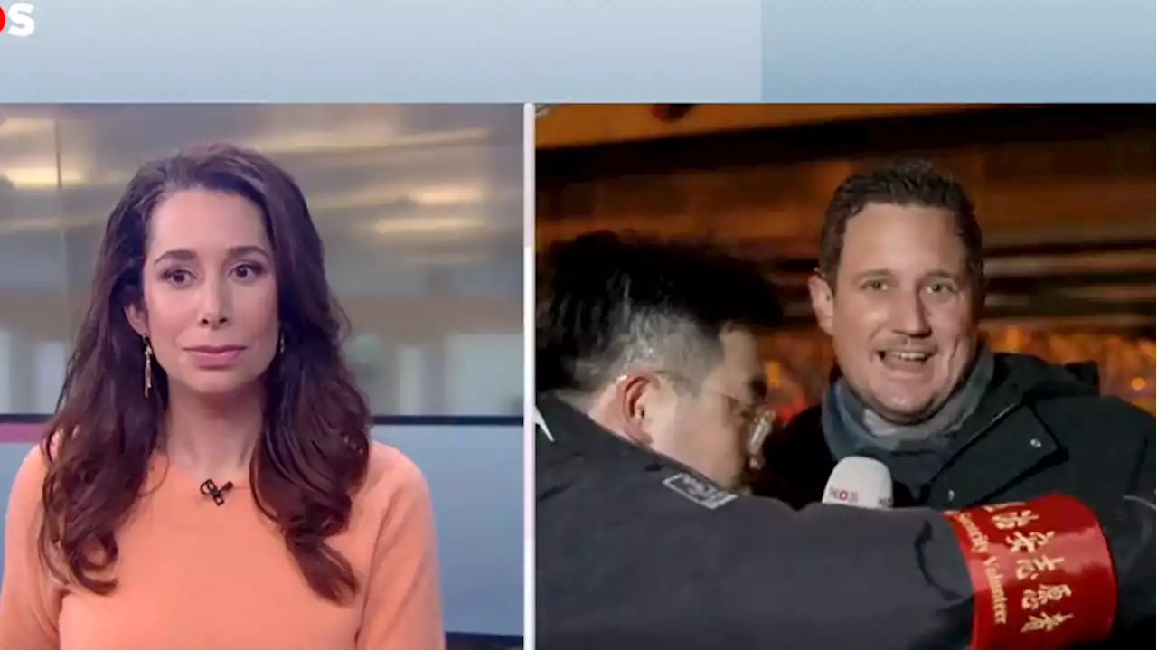 Dutch Journalist Covering Beijing Olympics Pulled Away by Guard During Live Broadcast