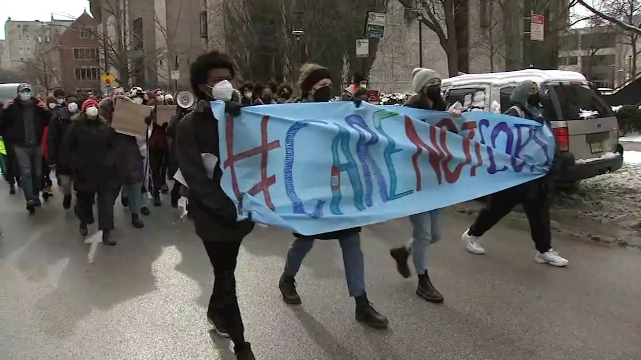 U of C students rally to defund campus police after man shot while allegedly in mental health crisis